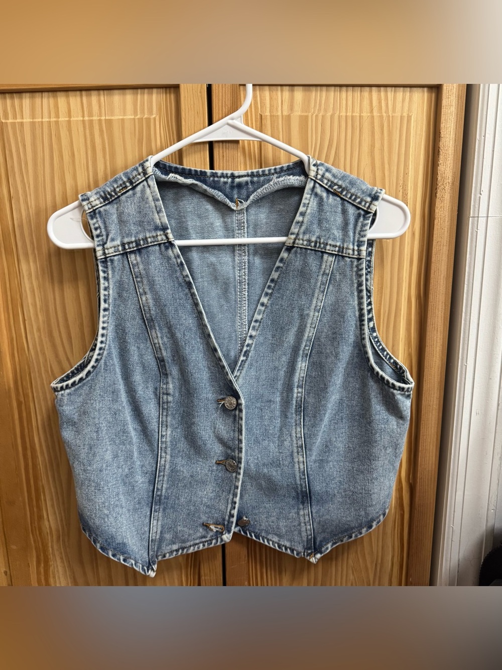 Classic Light Wash Denim Vest